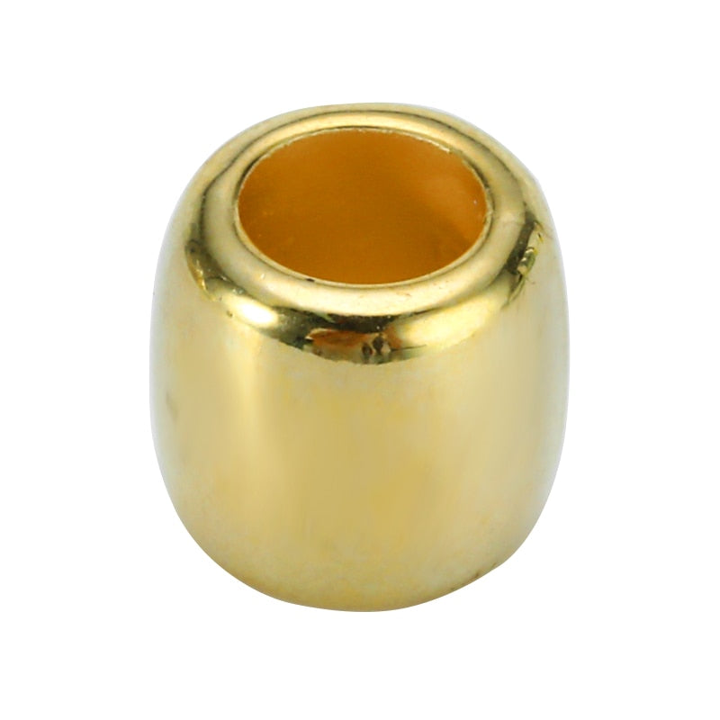 LEMECIMA 30Pcs/lot 11mm Gold Hair Braid Ring Beads