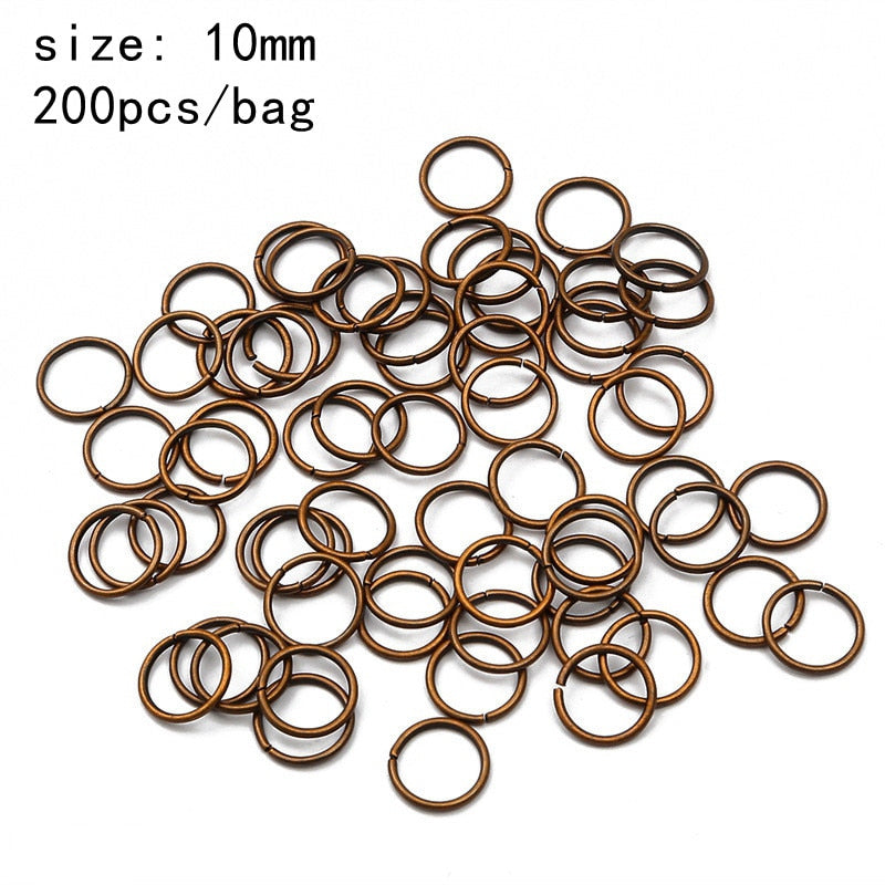 50-200 PCS African Hair Rings Cuffs Tubes Charms Jewelry Gold Silver Beads
