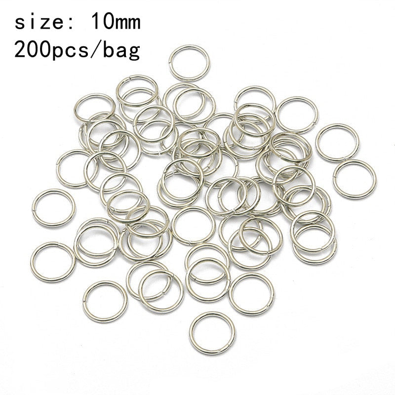 50-200 PCS African Hair Rings Cuffs Tubes Charms Jewelry Gold Silver Beads