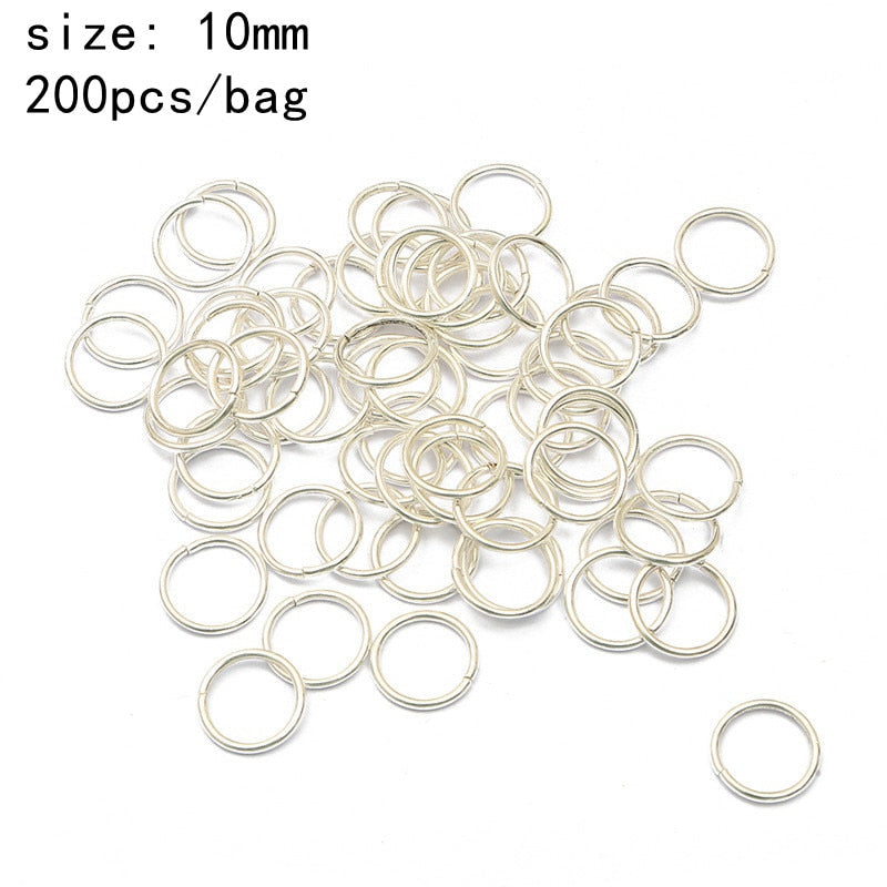 50-200 PCS African Hair Rings Cuffs Tubes Charms Jewelry Gold Silver Beads