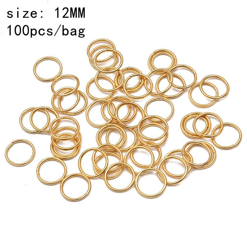 50-200 PCS African Hair Rings Cuffs Tubes Charms Jewelry Gold Silver Beads