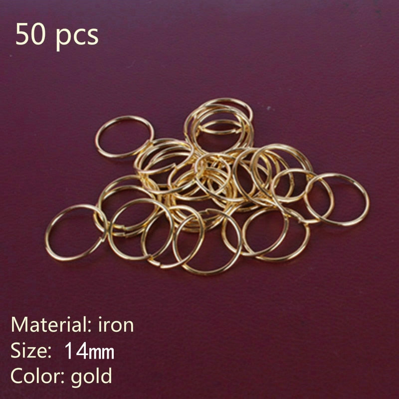 50-200 PCS African Hair Rings Cuffs Tubes Charms Jewelry Gold Silver Beads