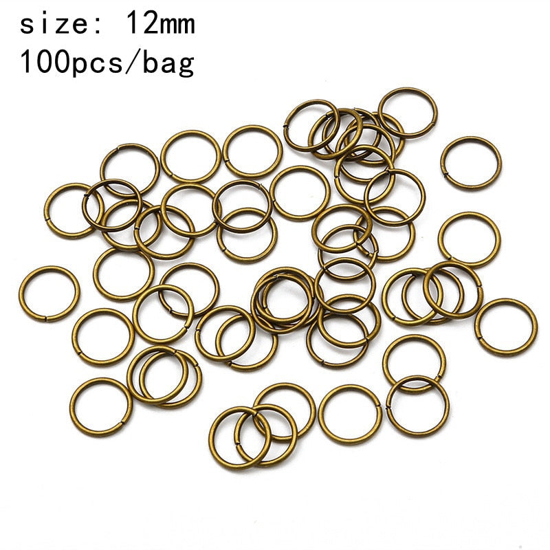 50-200 PCS African Hair Rings Cuffs Tubes Charms Jewelry Gold Silver Beads