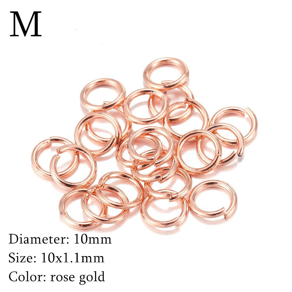 50-200 PCS African Hair Rings Cuffs Tubes Charms Jewelry Gold Silver Beads