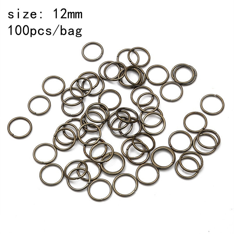 50-200 PCS African Hair Rings Cuffs Tubes Charms Jewelry Gold Silver Beads