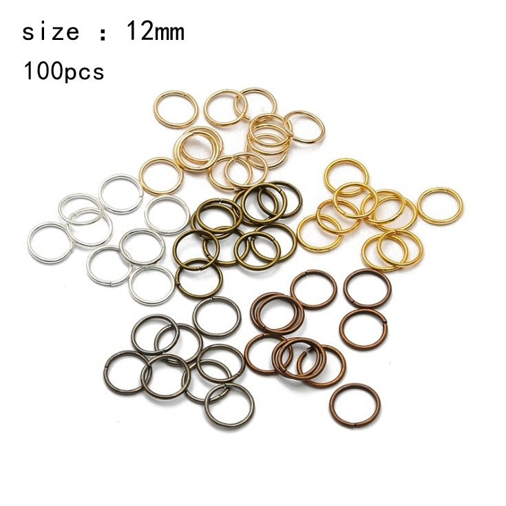 50-200 PCS African Hair Rings Cuffs Tubes Charms Jewelry Gold Silver Beads