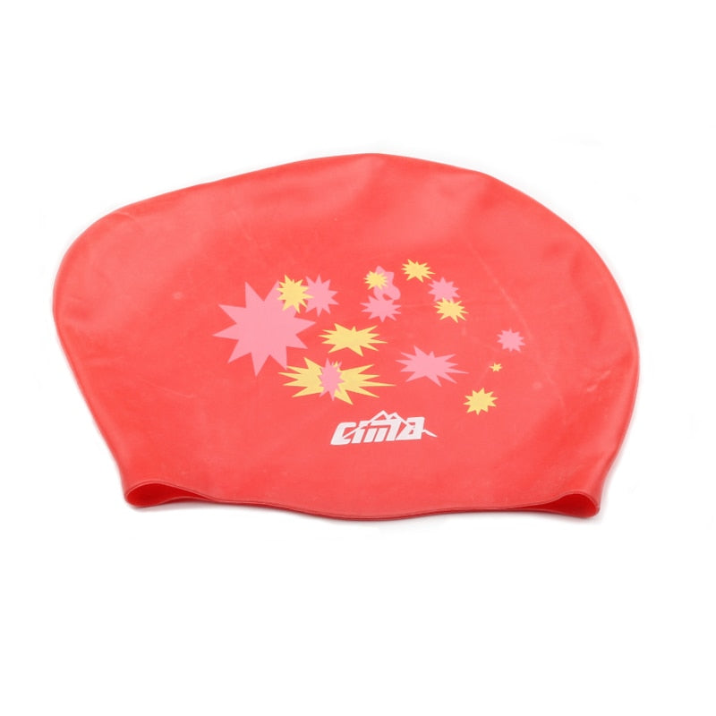 Large Silicon Waterproof Adult Women Swim Cap
