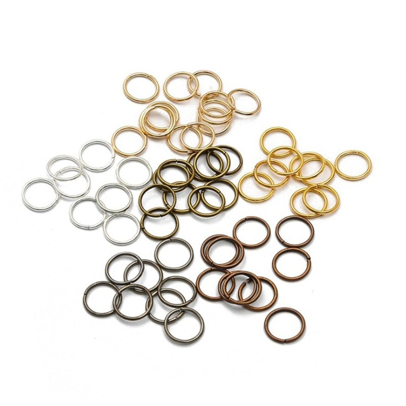 50-200 PCS African Hair Rings Cuffs Tubes Charms Jewelry Gold Silver Beads