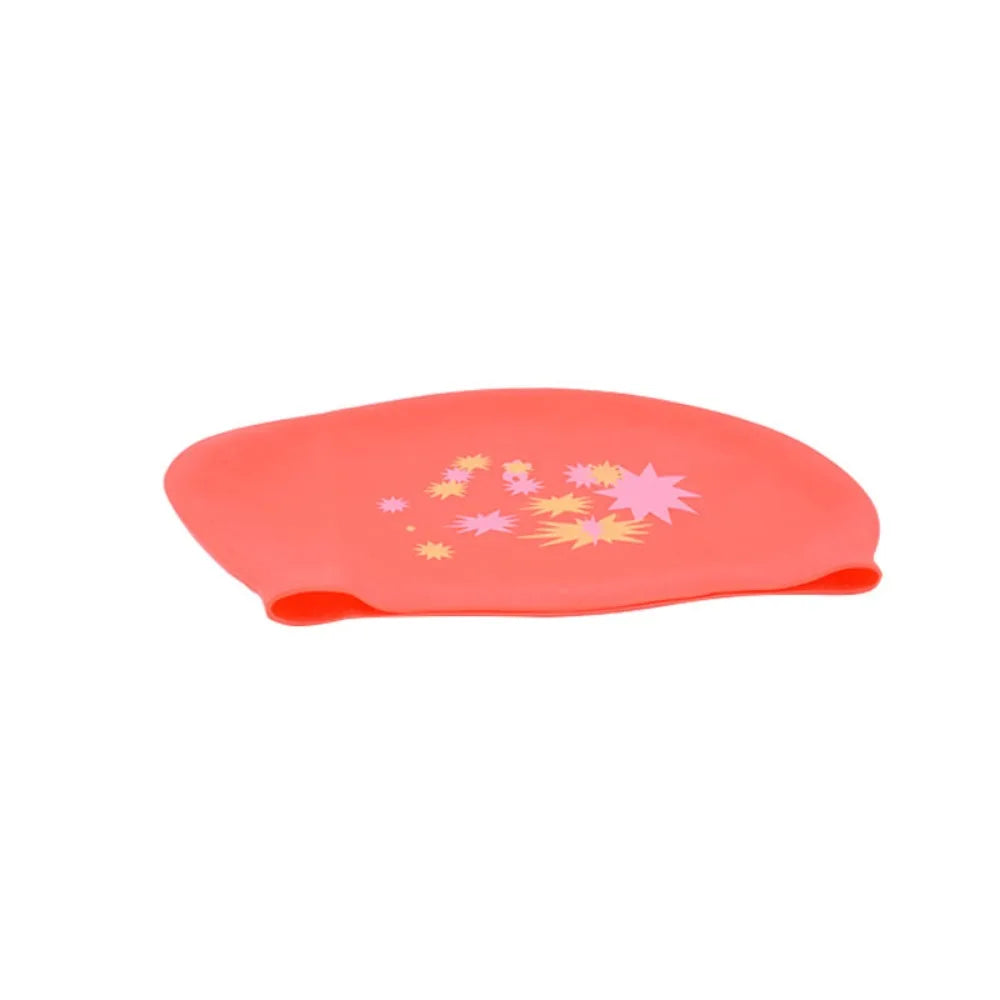 Large Size Long Hair Swimming Cap New Star Pattern Silica Gel Silicone Swimming Cap Elastic Waterproof Swim Gear Lady
