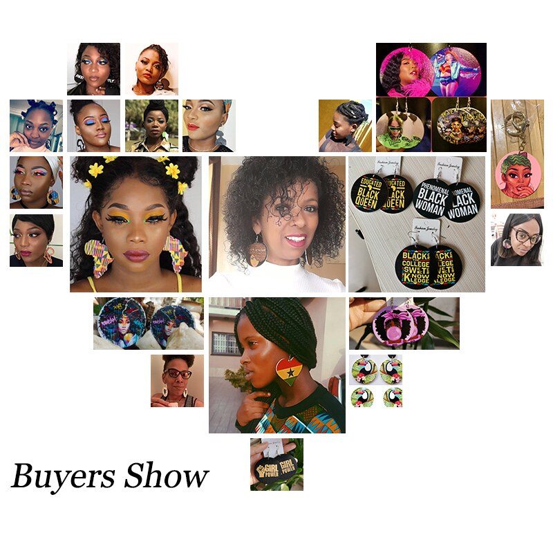 SOMESOOR Engraved Comb Design With African Map Earrings