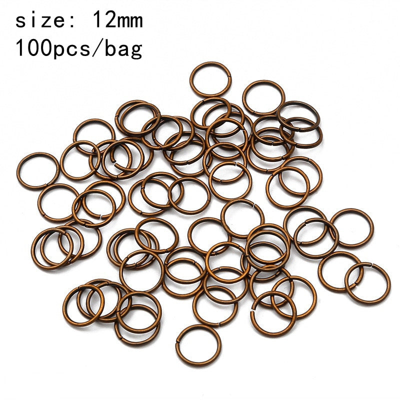 50-200 PCS  African Hair Rings Cuffs Tubes Charms Jewelry Gold Silver Beads